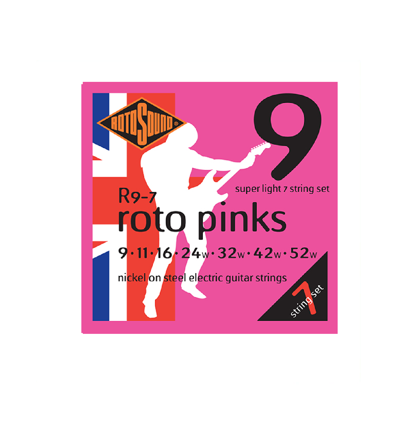Rotosound Roto Pinks Electric Guitar Strings (7-String Set)